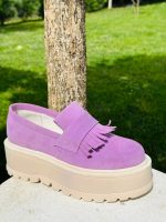 Espadrile piele naturala Lane mov
