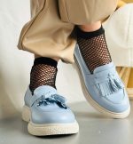 Espadrile piele naturala Clari blue - imagine 3