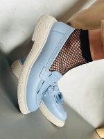 Espadrile piele naturala Clari blue - imagine 2