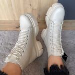 Ghete piele naturala Canda Cream