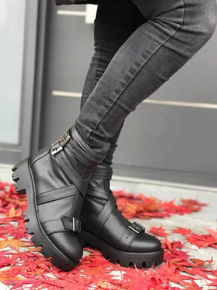 Ghete piele naturala Collye - imagine 2