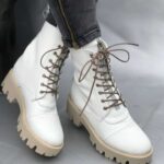 Ghete piele naturala Eforie White