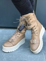 Ghete piele naturala Gana Caffe - imagine 3