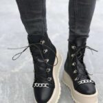 Ghete piele naturala Sisi Black