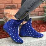 Ghete piele naturala Tournett Blue