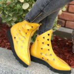 Ghete piele naturala Tournett Yellow