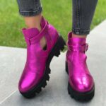 Ghete piele naturala Tyna Ciclam