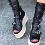 Ghete vara piele naturala Hasilia Black