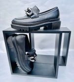 Espadrile piele naturala Faith black - imagine 5