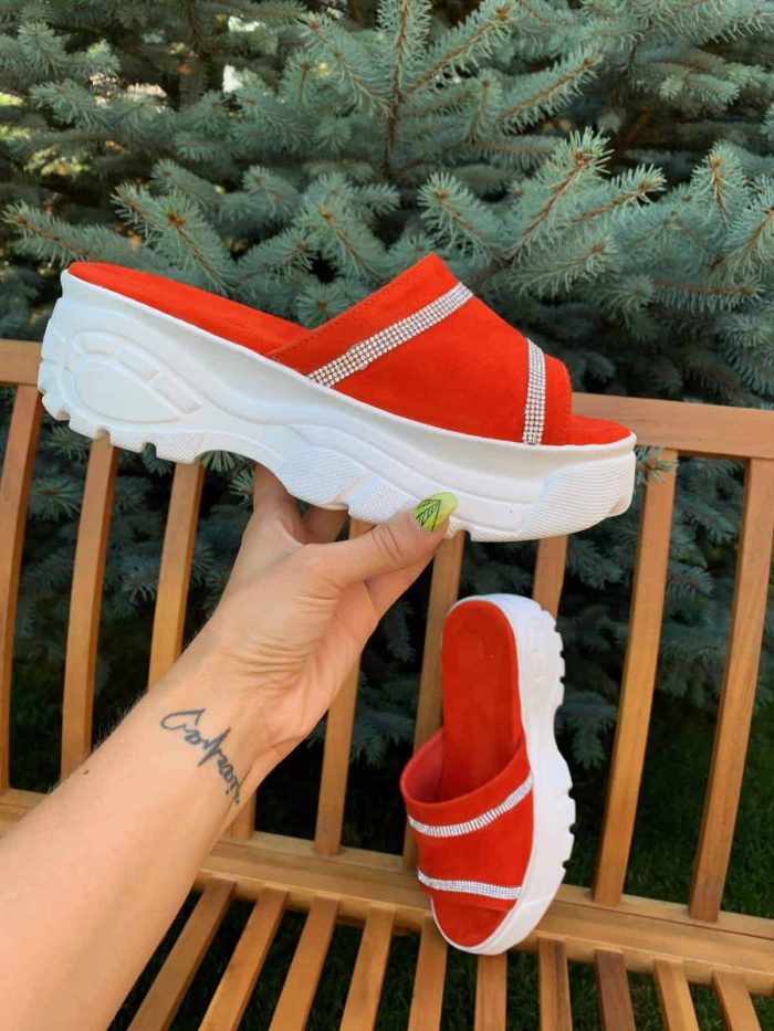 Saboti piele naturala Crisalia - imagine 4