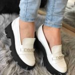 Pantofi piele naturala Kobi White