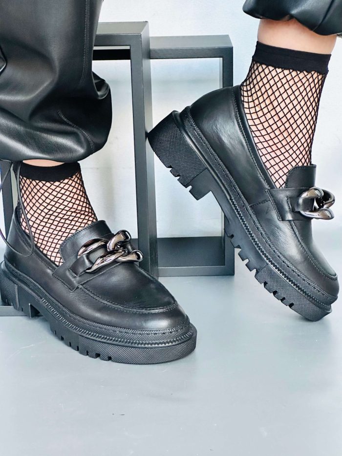 Espadrile piele naturala Faith black - imagine 2