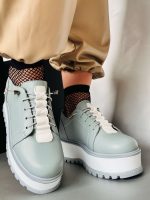 Pantofi piele naturala Elisabetha blue - imagine 3