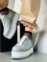 Pantofi piele naturala Elisabetha blue - imagine 2