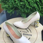 Pantofi cu toc piele naturala Amelia