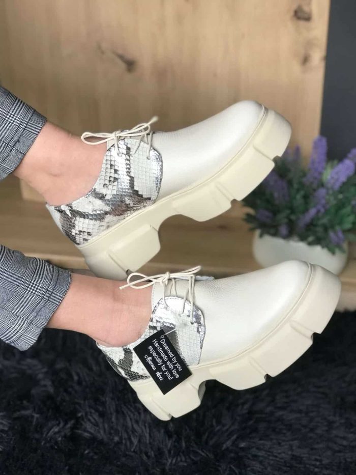 Pantofi piele naturala Dunna - imagine 3