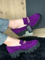 Pantofi piele naturala Kobi Purple - imagine 2