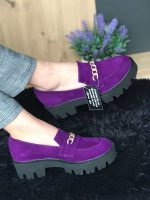 Pantofi piele naturala Kobi Purple - imagine 3