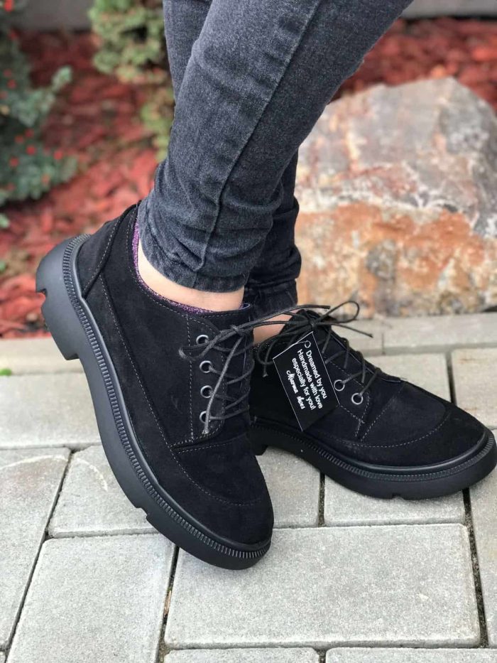 Pantofi piele naturala Amaris Velur - imagine 4