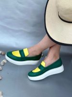 Balerini piele naturala Sora Green - imagine 2