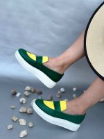 Balerini piele naturala Sora Green - imagine 3