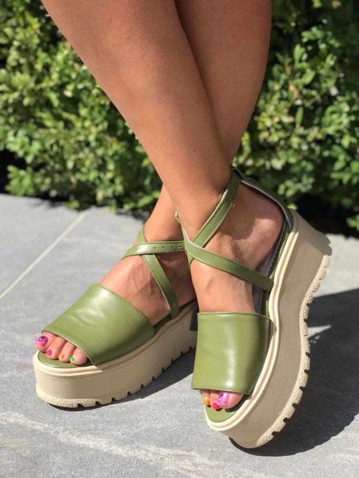 Sandale piele naturala Izabela Green - imagine 2