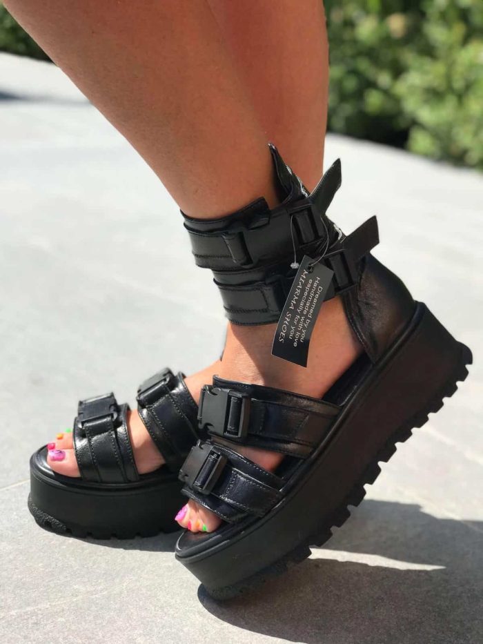 Sandale piele naturala Tech - imagine 3