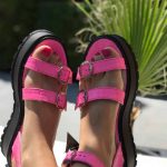 Sandale piele naturala Birma Pink