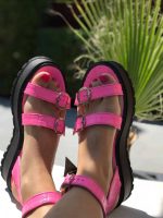 Sandale piele naturala Birma Pink