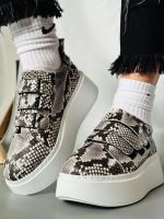 Pantofi piele naturala Glory snake