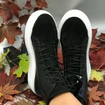 Ghete piele naturala Tower Black