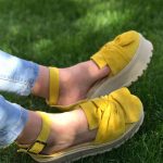 Sandale piele naturala Jonisia Yellow