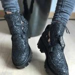 Pantofi piele naturala Pauline Glitter