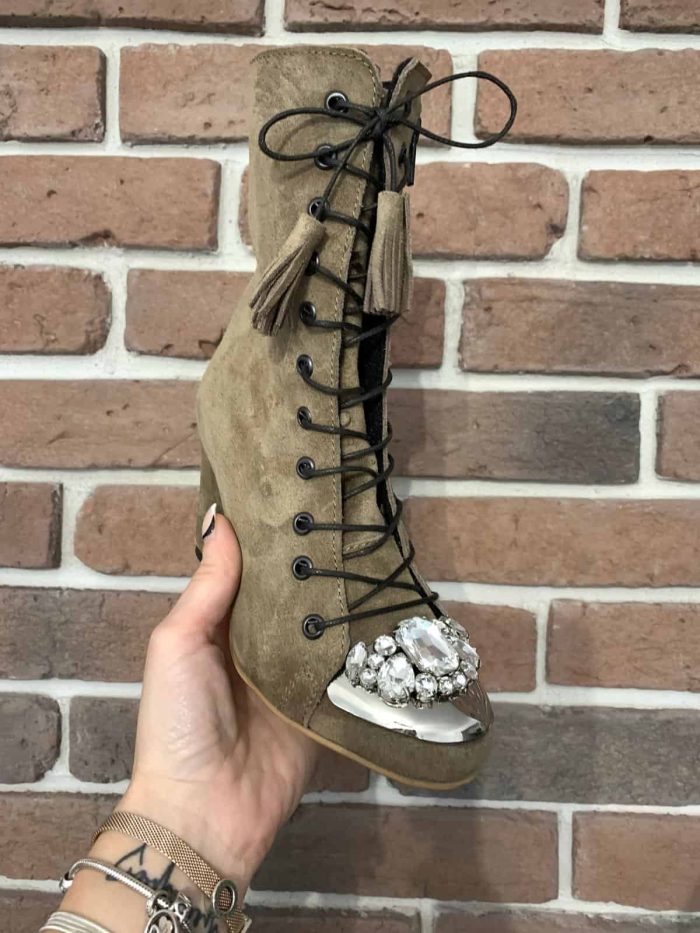 Botine piele naturala Goldie - imagine 3