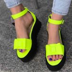 Sandale piele naturala Kanna  Neon
