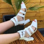 Sandale cu toc piele naturala Mandinga