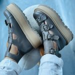 Ghete vara piele naturala Goldie