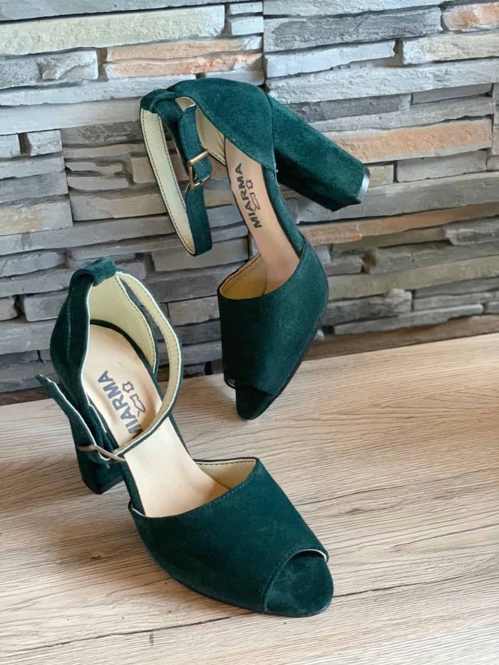 Sandale cu toc piele naturala Blinne - imagine 2