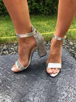 Sandale cu toc piele naturala Catelyn - imagine 3