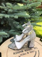 Sandale cu toc piele naturala Catelyn