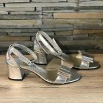 Sandale cu toc piele naturala Birkita