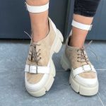 Pantofi piele naturala Dynna Cream