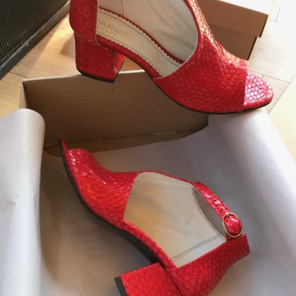 Sandale cu toc piele naturala Roisin