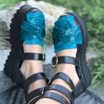 Sandale piele naturala Grisella Turquoise