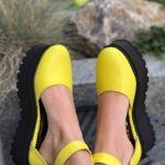 Sandale piele naturala Albena YELLOW