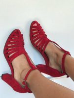 Sandale cu toc piele naturala Ailis - imagine 2