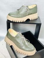 Pantofi piele naturala Primar Kaki