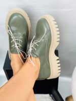 Pantofi piele naturala Primar Kaki - imagine 3