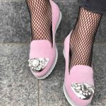 Balerini piele naturala Ande Roze