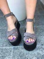 Sandale piele naturala Drema Gray